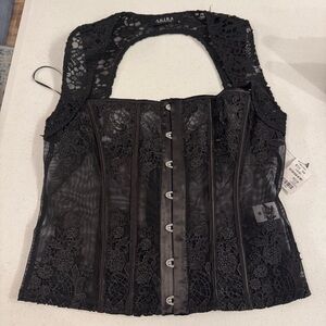 Akira black lace corset
